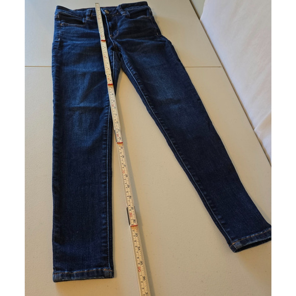 American Eagle Jegging Women's 4 Short Blue Dark Wash Next Level Stretch Hi-Rise - Picture 14 of 16